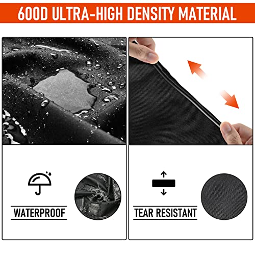 Grisun Grill Cover for Char-Griller Gravity 980 Series - Waterproof, Rip Resistant, UV Resistant Barbecue Cover for 9800, 9804 Charcoal Grill, 600D Heavy Duty Grill Cover