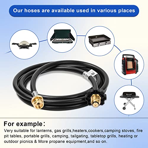 F273704 Propane Heater Adapter Hose Assembly Compatible With Mr.Heater Big Buddy Series,For Many Indoor/Outdoor Portable Propane Appliances (10-Ft)
