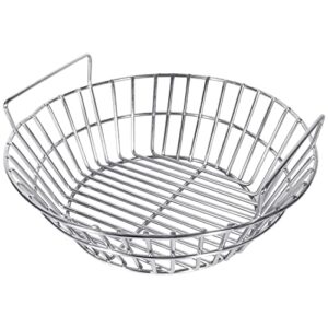 charcoal ash basket for large big green egg grill, kamado classic, pit boss, louisiana grills, primo kamado grill and large grill dome, heavy duty stainless steel