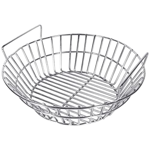 Charcoal Ash Basket for Large Big Green Egg Grill, Kamado Classic, Pit Boss, Louisiana Grills, Primo Kamado Grill and Large Grill Dome, Heavy Duty Stainless Steel