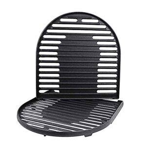 uniflasy cast iron grill cooking grates for coleman roadtrip swaptop grills lx lxe lxx, 2 pack