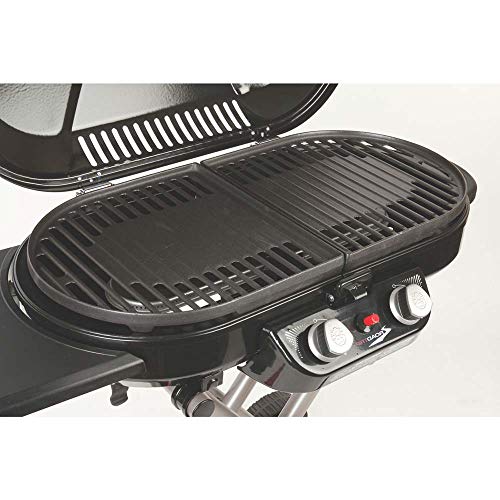 Uniflasy Cast Iron Grill Cooking Grates for Coleman Roadtrip Swaptop Grills LX LXE LXX, 2 Pack