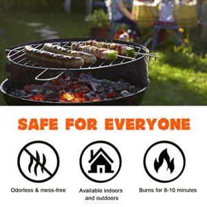 Quantfire Fire Starter-Pack of 144 Charcoal Fire Starters for Campfires, Chimney, Grill Pit, Fireplace, BBQ & Smoker