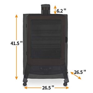 i COVER 73550 Pellet Smoker Cover for Pit Boss Grills 77550 5.5 and 5 Series PBV5P1, pro Series 4 Vertical Pellet Smokers PBV4PS1 600D Waterproof Heavy-Duty Canvas Vertical Smoker Cover