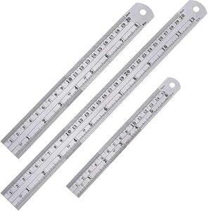 wetest stainless steel ruler,pack of 3(6 inch,8 inch,12 inch) (lj-lj-102302)