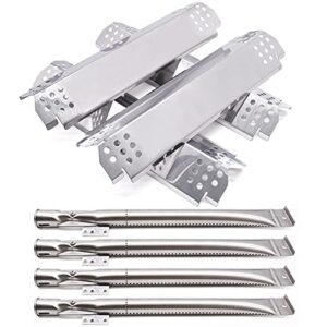 grill replacement parts for nexgrill 720-0830h, 4 pack grill burners and heat plates shield for home depot nexgrill 4 burner 720-0830h, nexgrill 720-0864, 720-0864m gas grills