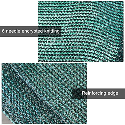 ALBN-Shading net Shade Cloth Net with Upgrade Grommets 80% Shading Rate HDPE UV Protection for Courtyard Garden Flower Plant (Color : Dark Green, Size : 2x2m)