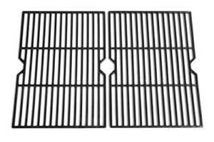 hongso 18 1/4 inch porcelain coated cast iron grill grate cooking grid replacement for charbroil 463268008, 80005665, cg-65p-ci, thermos, uniflame, master forge gas grill, g515-00b5-w1, pcf652
