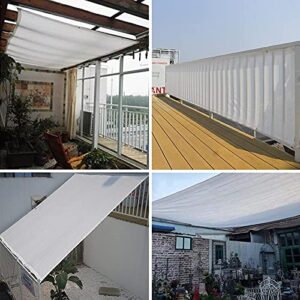 ALBN Sun Shade Cloth Shade Netting 90% UV Blocking Breathable Weather Resistance HDPE for Balcony Patio Garden Plants Covering (Color : White, Size : 3x4m)