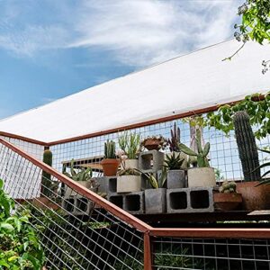 ALBN Sun Shade Cloth Shade Netting 90% UV Blocking Breathable Weather Resistance HDPE for Balcony Patio Garden Plants Covering (Color : White, Size : 3x4m)