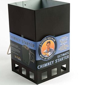 Steven Raichlen Best of Barbecue Ultimate Chimney Charcoal Starter with Handle