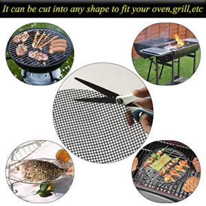 LOOCH BBQ Mesh Grill Mat Set of 5 - Heavy Duty Nonstick Mesh Grilling Mats & Barbecue Accessories - Reusable and Easy to Clean - Works on Gas, Charcoal, Electric Grill and More - 15.75 x 13 Inch