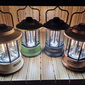 Goldengulf USB Rechargeable Super Bright Retro Campsite Lantern Outdoor Camping Hiking Fishing Tent Night Light Lamp Stepless Dimming 3 Modes Adjustable Waterproof (White)