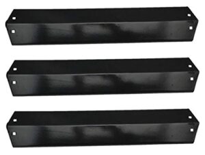 hongso ppe051 (3-pack) 18 15/16 inch porcelain steel heat plate, heat shield, heat tent, burner cover, vaporizor bar, and flavorizer bar replacement for select chargriller gas grill models