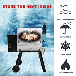 Grill Thermal Insulated Blanket for Traeger Pro 575 Traeger Pro 22, Pro 20 Series and Lil' Tex Elite, Pellet Insulation Blanket Compatible with BAC344 BAC626 for Winter Cooking (23.5 inch)