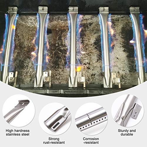 Grill Replacement Parts for Nexgrill 720-0830H, Nexgrill 720-0888, 720-0888N, Grill Burner Tubes, Heat Shield Tent Plates and Grill Igniters Kit Replacement for Home Depot Nexgrill 4 Burner 720-0830H