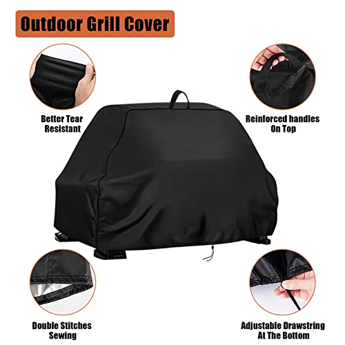 Aidetech Outdoor Grill Cover Compatible for Ninja OG701/OG700 Woodfire Grills,7-in-1 Master Grill Cover, Waterproof, Drawstring Design All Season Protection Cover-Black (24.8 x 20 x 13inch)