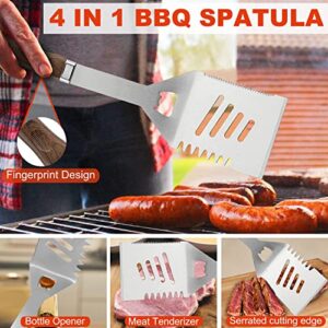 N NOBLE FAMILY 21PCS Professional Stainless Steel Grill Accessories Set for Men Dad Women - Perfect Grill Gift on Father's Day, Christmas, Birthday - Complete BBQ Kit for Outdoor Camping Barbecue