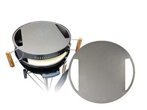 made in usa kettlepizza stainless baking steel - steel skillet/lid for 22.5" kettle grills