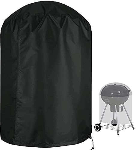 Flymer Charcoal Grill Cover Round Waterproof BBQ Grill Cover 30 Inch for Weber Charcoal Grill