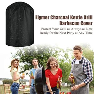 Flymer Charcoal Grill Cover Round Waterproof BBQ Grill Cover 30 Inch for Weber Charcoal Grill