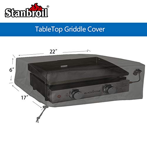 Stanbroil Heavy Duty 600D Polyester Griddle Cover, Fits Blackstone 22” Table Top Griddle Without Hood, Replacement for Blackstone 1724