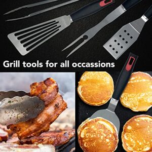 TOFTMAN Griddle Accessories Kit for Blackstone and Camp Chef - Flat Top Grilling Spatula and Stovetop Utensils Tool Set with Grill Tongs, Cleaning Kit, (Griddle Set)