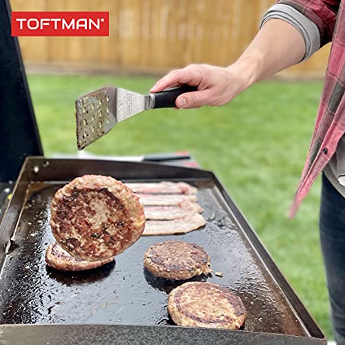 TOFTMAN Griddle Accessories Kit for Blackstone and Camp Chef - Flat Top Grilling Spatula and Stovetop Utensils Tool Set with Grill Tongs, Cleaning Kit, (Griddle Set)