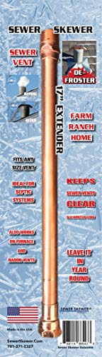 Sewer Skewer 17 in. L Copper Sewer Vent Defroster Extender