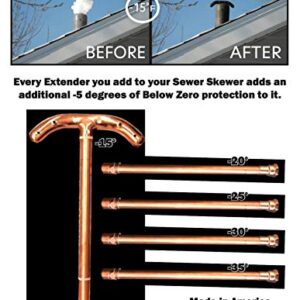 Sewer Skewer 17 in. L Copper Sewer Vent Defroster Extender