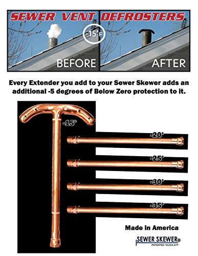 Sewer Skewer 17 in. L Copper Sewer Vent Defroster Extender