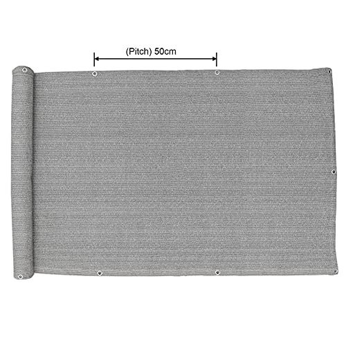 ALBN Balcony Privacy Screen Outdoor Windshield Privacy Protection HDPE Tear Resistance with Rope & Cable Ties, for Fence Patio, Height 75cm/90cm (Color : Mixed Gray, Size : 90x500cm)