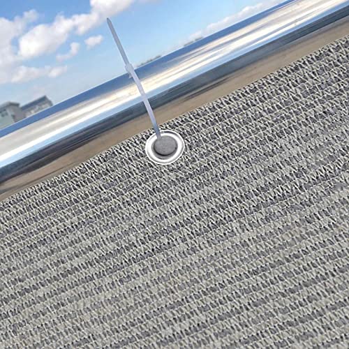 ALBN Balcony Privacy Screen Outdoor Windshield Privacy Protection HDPE Tear Resistance with Rope & Cable Ties, for Fence Patio, Height 75cm/90cm (Color : Mixed Gray, Size : 90x500cm)