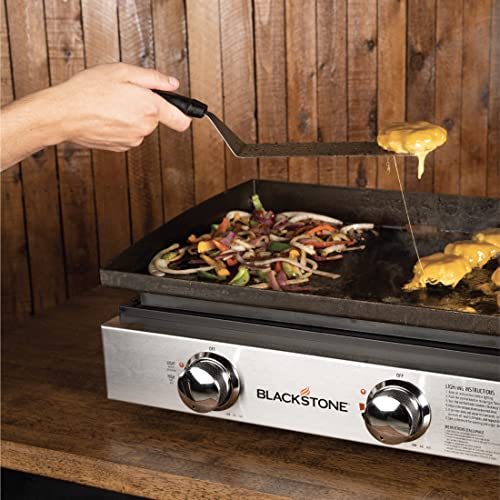 Blackstone 22" Tabletop Grill without Hood- Propane Fuelled – 22 inch Portable Gas Griddle with 2 Burners - Rear Grease Trap for Kitchen, Outdoor, Camping, Tailgating or Picnicking (1666)