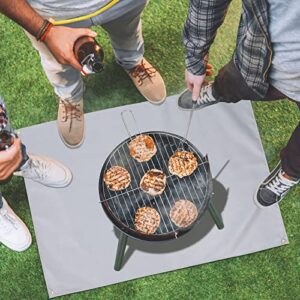 Towallmark Grill Mat 60×42 Inch, Glass Fiber Large Grill Pads,Double-Sided Fireproof Deck and Patio Protective Mats,Perfect for Outdoor BBQ,Gas Grills, Oil Fryers,Lawn