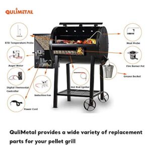 QuliMetal Replacement Parts Grill Induction Fan Kit for All Pit Boss & Traeger, Camp Chef Wood Pellet Grills, Sam's Club Pellet Grills, Combustion Fan for Traeger KIT0019, 110V PA66