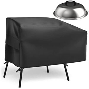 nupick grill cover for blackstone 28 inch griddle, fits for blackstone 22 inch & 17 inch griddle with hood and stand, come with a round basting cover