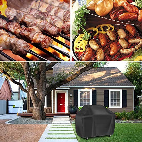 Grill Cover 58-inch, Waterproof Gas Grill Cover, Outdoor BBQ Cover for Weber Char-Broil Brinkmann, Fade & UV-Resistant, Weather-Resistant