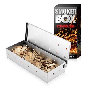 goldeal stainless steel smoker box for gas grill, electric, charcoal grills or smokers.