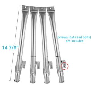 BBQration Stainless Steel Replacement Kit for 4-Burner Nexgrill 720-0830H, 720-0888, 720-0894F, Replacement Parts for Home Depot Nexgrill 720-0830H, Burner Tubes, Heat Shield Tent and Igniters Kit