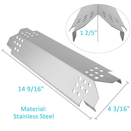 BBQration Stainless Steel Replacement Kit for 4-Burner Nexgrill 720-0830H, 720-0888, 720-0894F, Replacement Parts for Home Depot Nexgrill 720-0830H, Burner Tubes, Heat Shield Tent and Igniters Kit