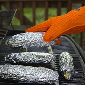 AMZ BBQ CLUB Grilling Accessories - Silicone BBQ Gloves, Food Grade Meat Claws, Digital Grilling Thermometer | BBQ Set for Cooking Grilling Barbecue Roasting Baking Open Flame