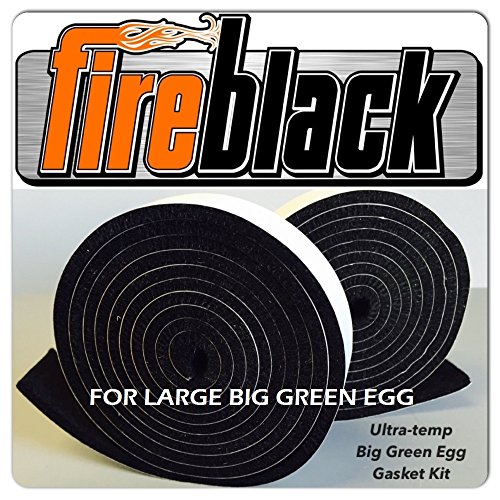 FireBlack 125 Black Nomex Self Stick Replacement for Big Green Egg Gasket High Temp w/LavaLock LG XL