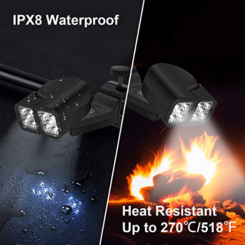 Barbecue Grill Light,Touch Switch With 10 super bright LED lights, which can be rotated at multiple angles,Waterproof & Heat Resistant for Gas/Charcoal/Electric Grill Working/Reading/Camping/BBQ Pit