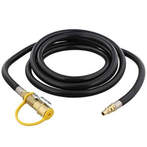 dumble low pressure regulator hose, 10ft rubber - low pressure propane regulator hose for lp gas low psi regulator hose
