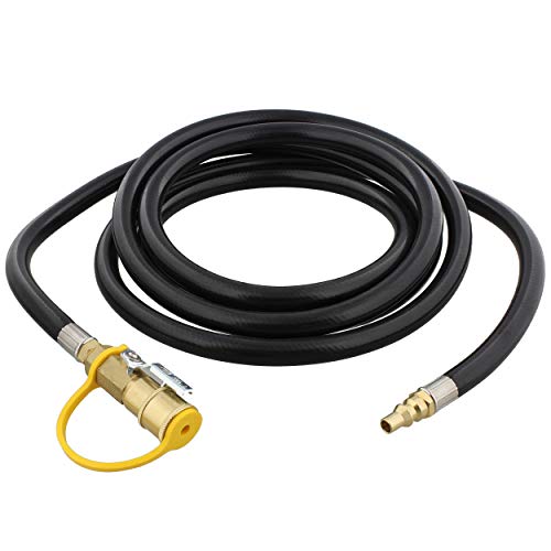 Dumble Low Pressure Regulator Hose, 10ft Rubber - Low Pressure Propane Regulator Hose for LP Gas Low PSI Regulator Hose