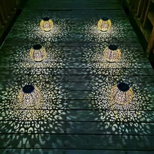 6Pack Moon Star Solar Lights Outdoor Decorative +1Pack Outdoor Solar Lantern