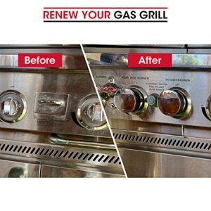 Unicook Grill Control Knobs Replacement 2 Pack, Gas Grill Burner Knob Kit, Fits BBQ Gas Grills with D Shaped Valve Stem, NOT Fit Kitchen or Recessed Flush Valve Stem, Include 2 Knobs and 6 Adaptors