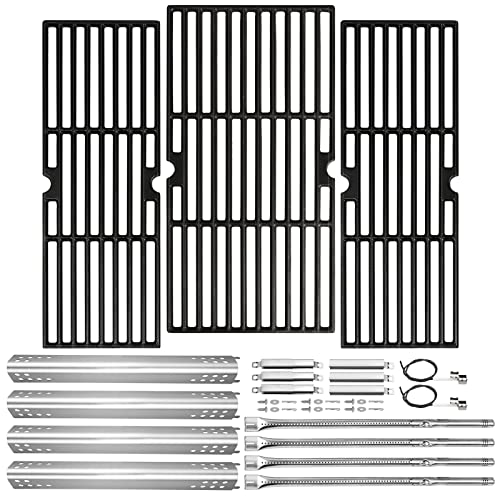 Hisencn Grill Replacement Parts for Charbroil Performance 475 4 Burner 463347017 463377319 463376017 463335517 463342119 463347418 G470-5200-W1 Burner G470-0004-W1A Heat Plates and Cooking Grates