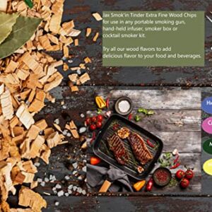 Jax Smok'in Tinder Fine BBQ Smoker Wood Chips - Sampler Pack for Electric Smokers, Indoor Stove Top Smoker, 6 Packs of Scented Chips, BBQ Accessories (Apple, Post Oak, Pecan, Hickory, Cherry, Maple)